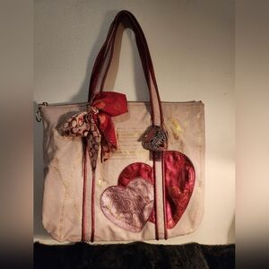 Coach Rare Poppy Heart-Embellished Tote Bag